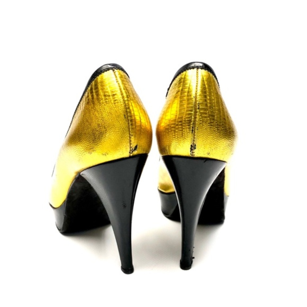 Alejandro Ingelmo Yellow Metallic Heels - Picture 5 of 10